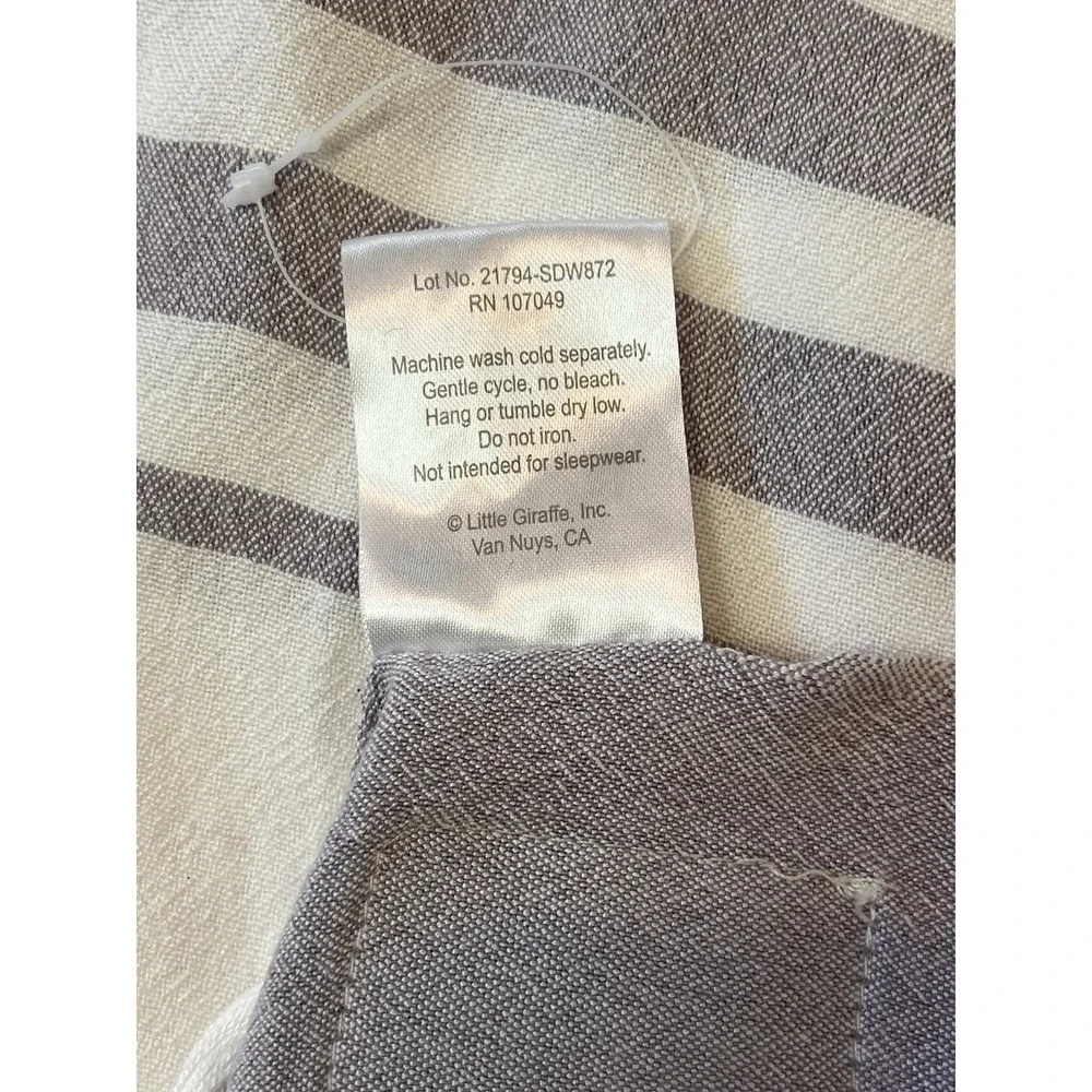 LITTLE GIRAFFE Indigo Turkish Towel Baby Blanket Towel Lavender‎ White Stripe